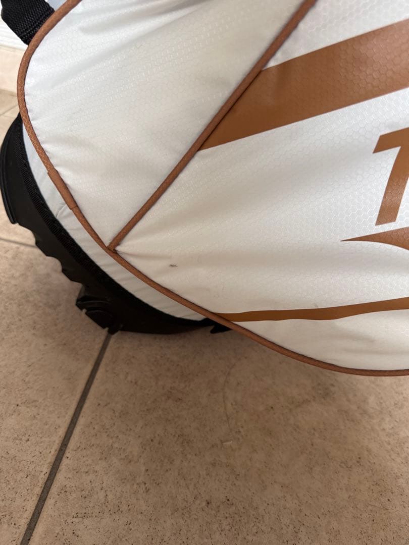 TOURADオリジナルスタンドキャディバッグ　ホワイト/カッパー