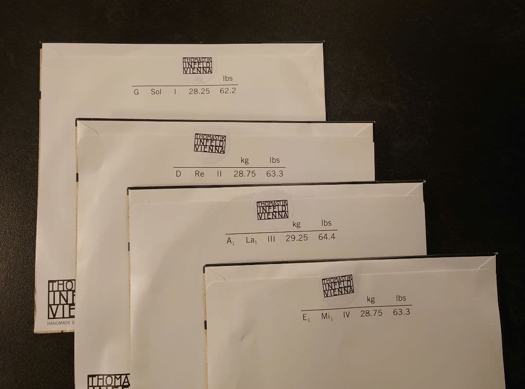 【新品未使用】コントラバス弦 オーケストラ弦 ベルカント 4弦セット