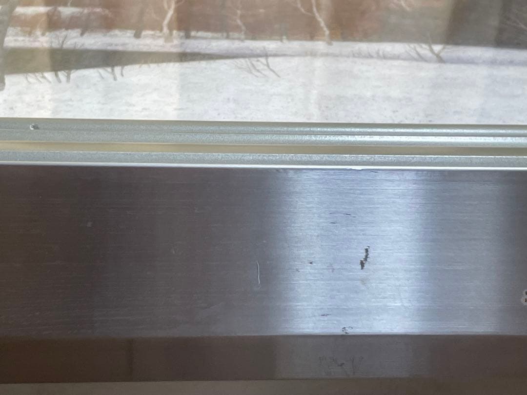 【桝田靖夫】日本画 浅間山 シルバーフレーム