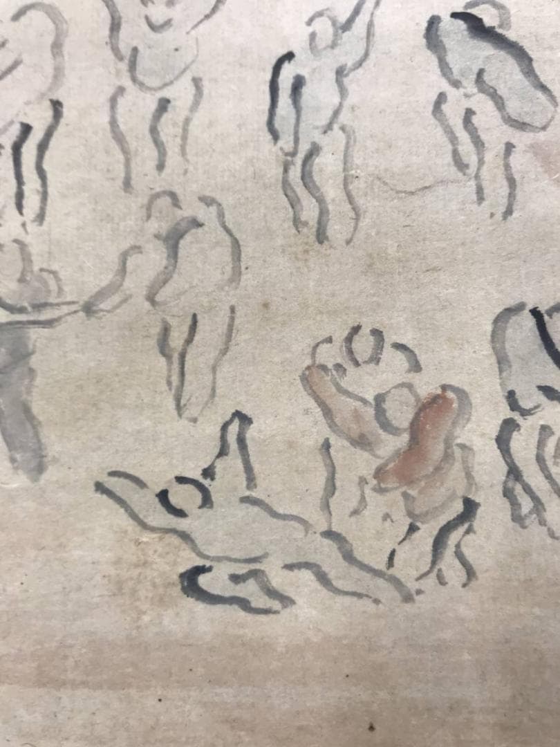 【真作】池大雅/人物図/掛軸/名家伝来/AC-594