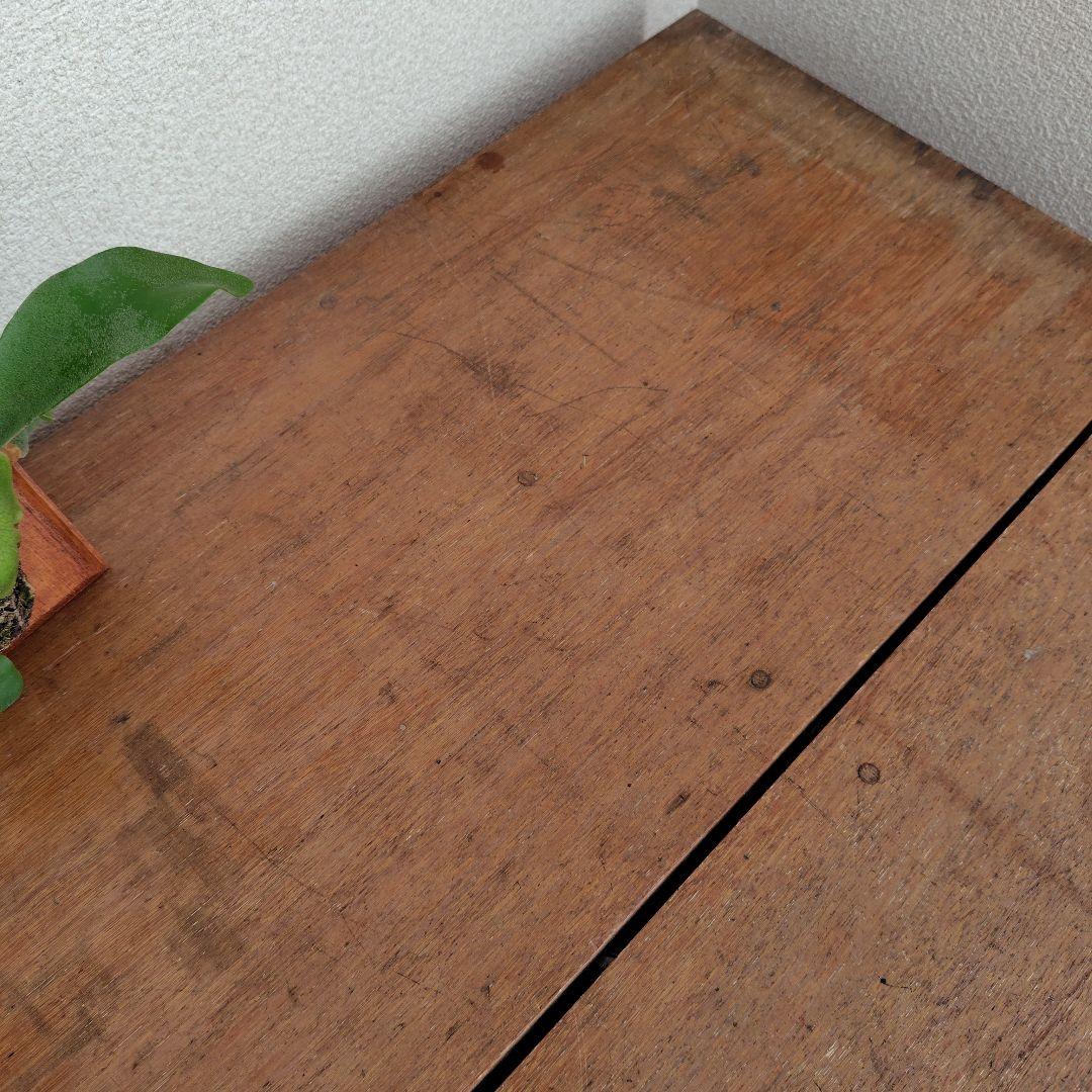 アンティークヴィンテージ木製片袖机昭和レトロ