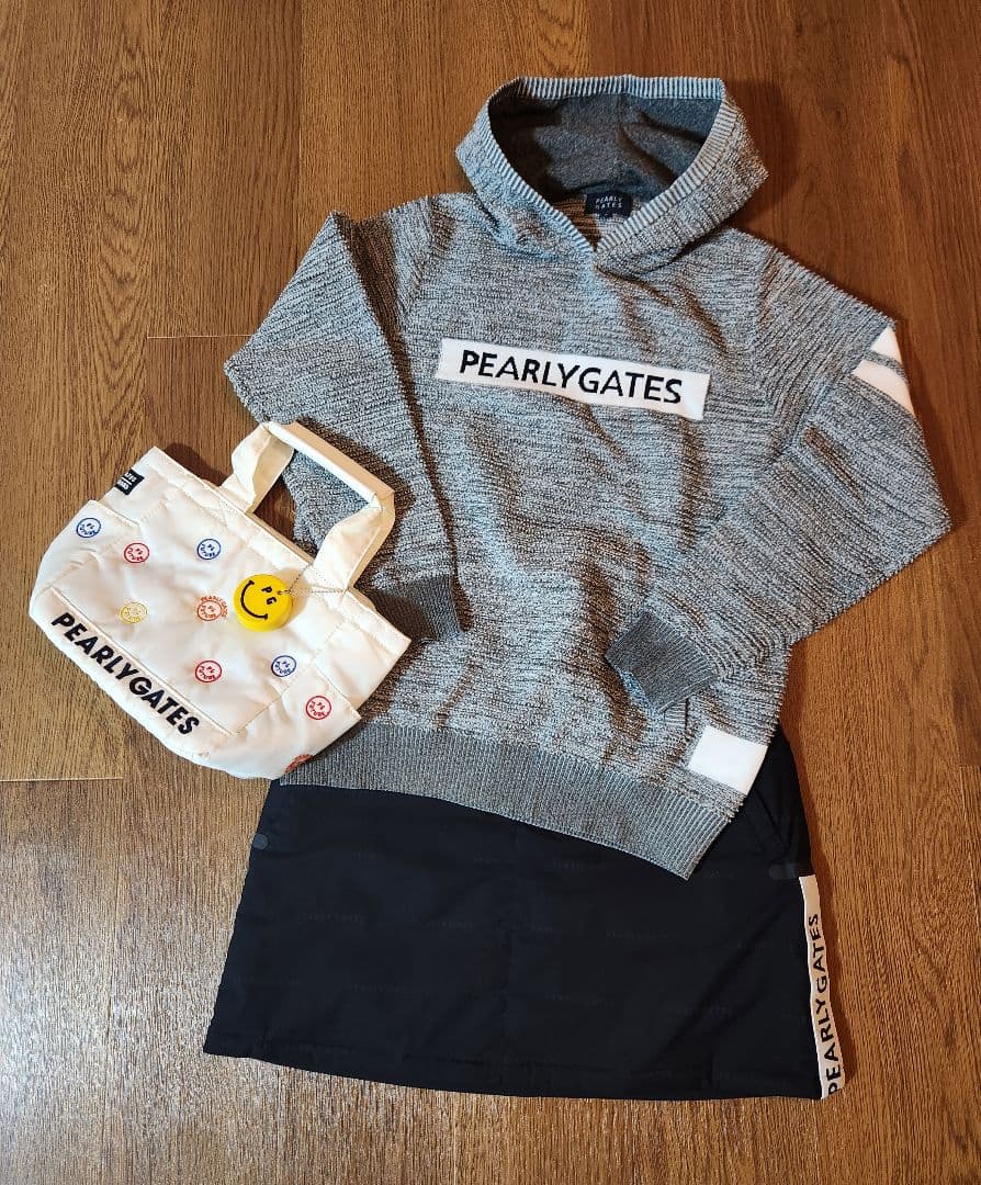 【超美品】PEARLY GATES ダークネイビー 中綿スカート