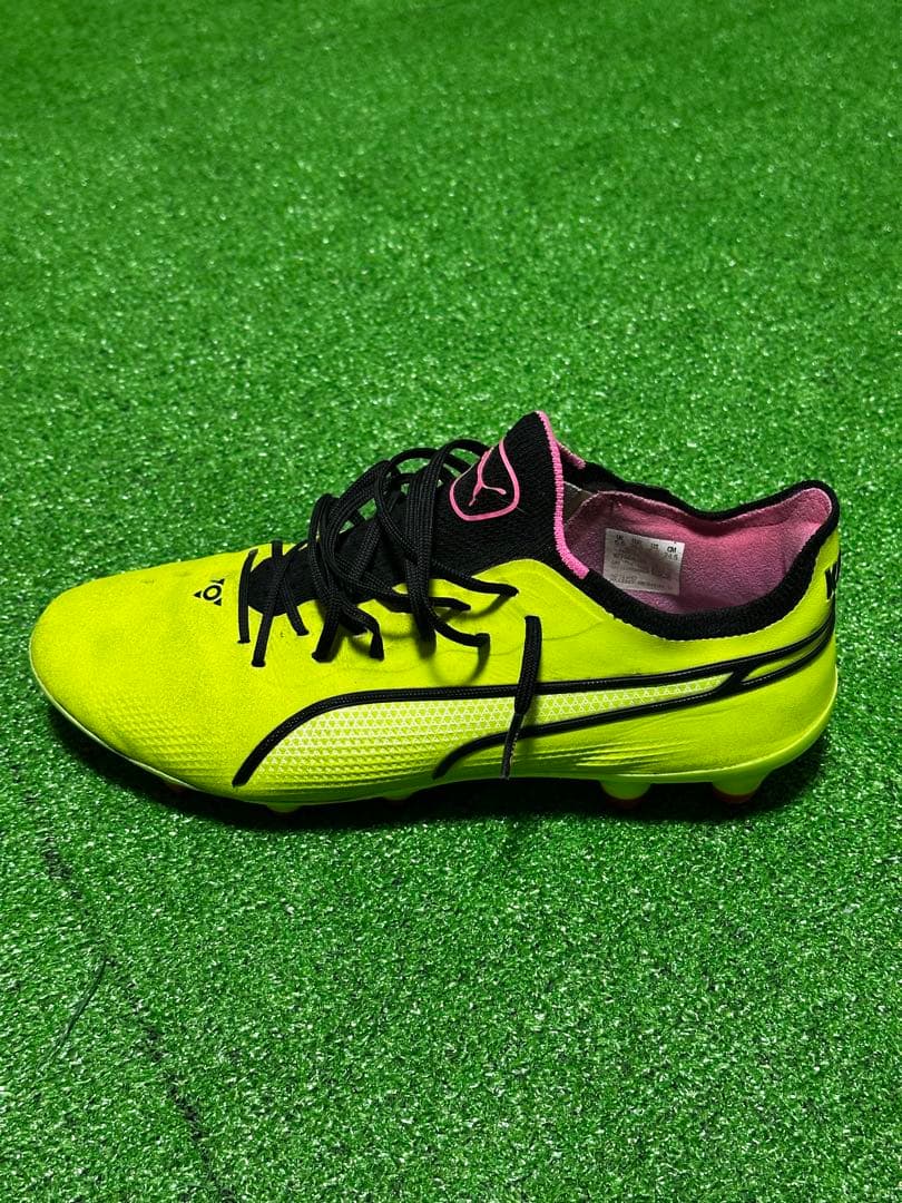 PUMA KING HG/AG サッカースパイク 黄黒 使用感有