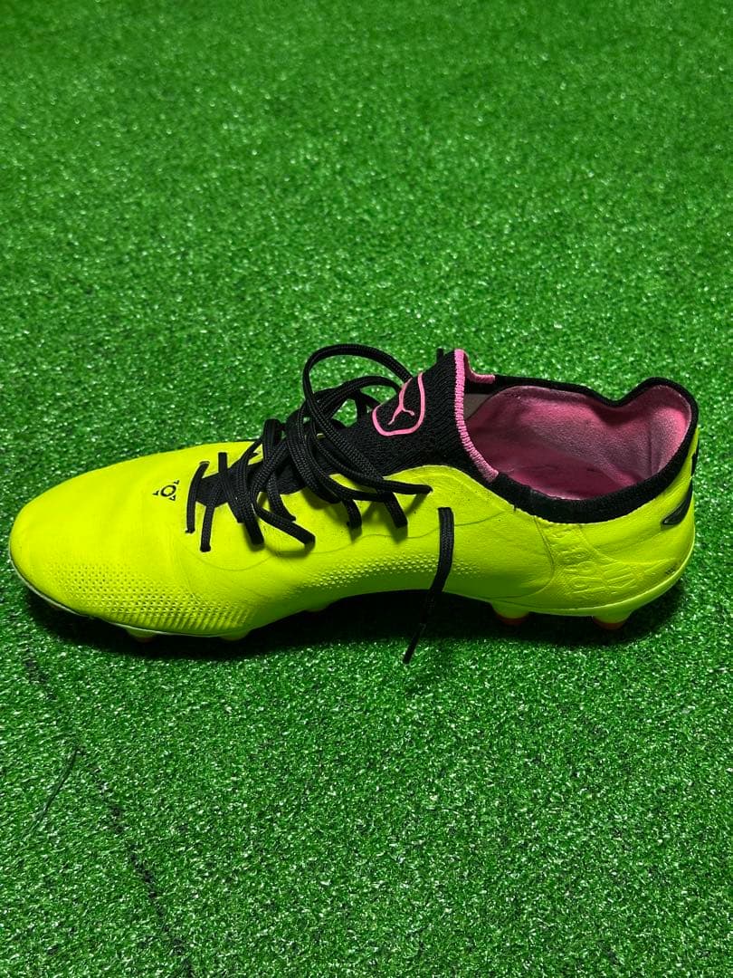 PUMA KING HG/AG サッカースパイク 黄黒 使用感有