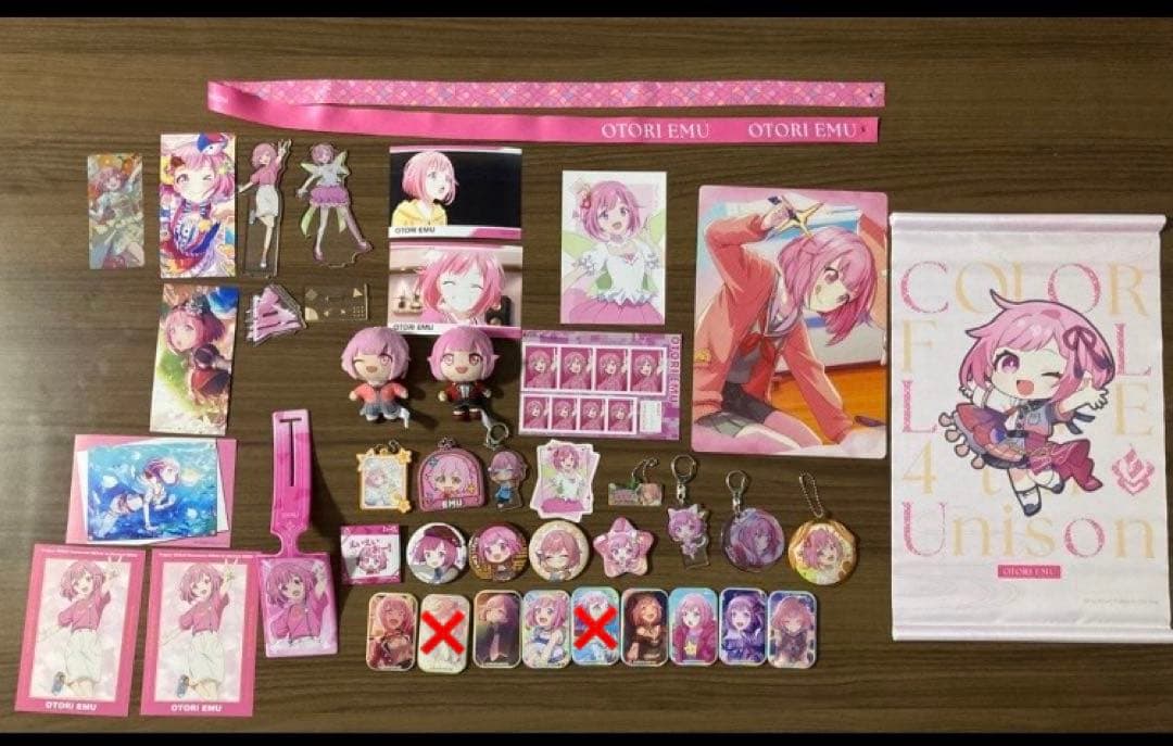 鳳えむ　グッズセット タペストリー　ポストカード　缶バッジ　アクスタ