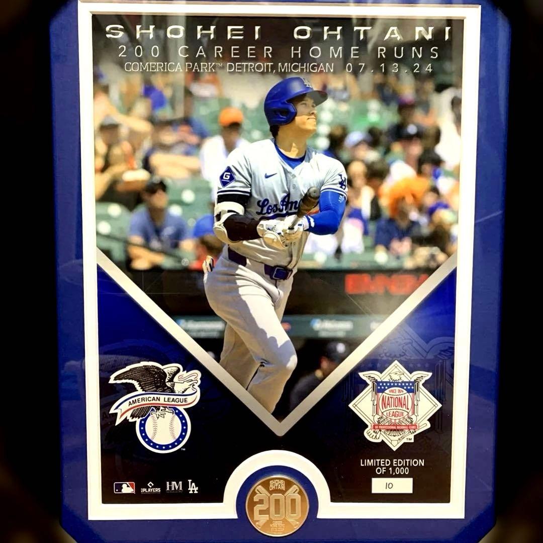大谷翔平　シリアル№10　MLB200号本塁打記念　フォトフレーム　フォトミント