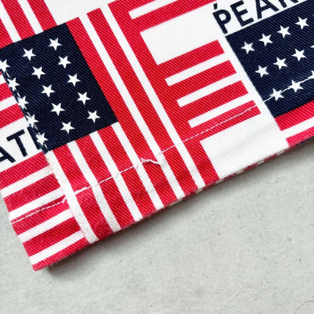 【美品】PEARLY GATES 星条旗 総柄 ストレッチロングパンツ ロゴ刺繍