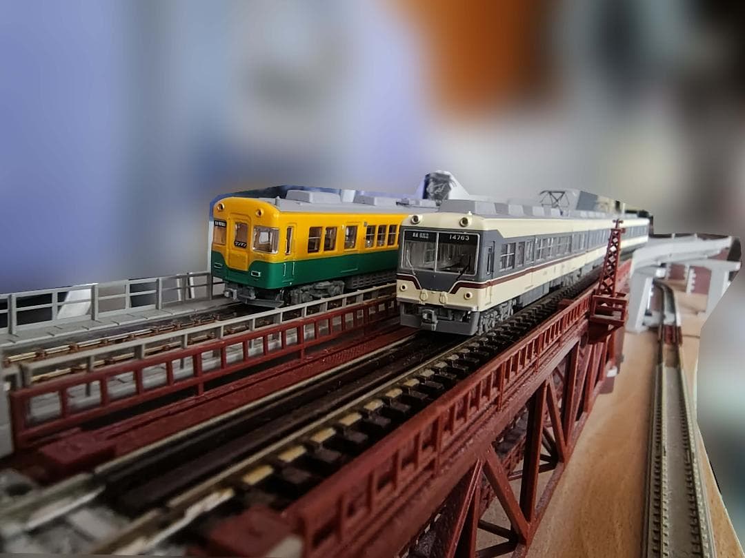 鉄コレ富山地鉄10030形第3編成+14760形(旧色)＝計5両※Nゲージ走行化