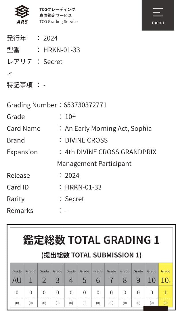 【ARS10+】DIVINE CROSS 早朝の一幕 ソフィーヤ Partner