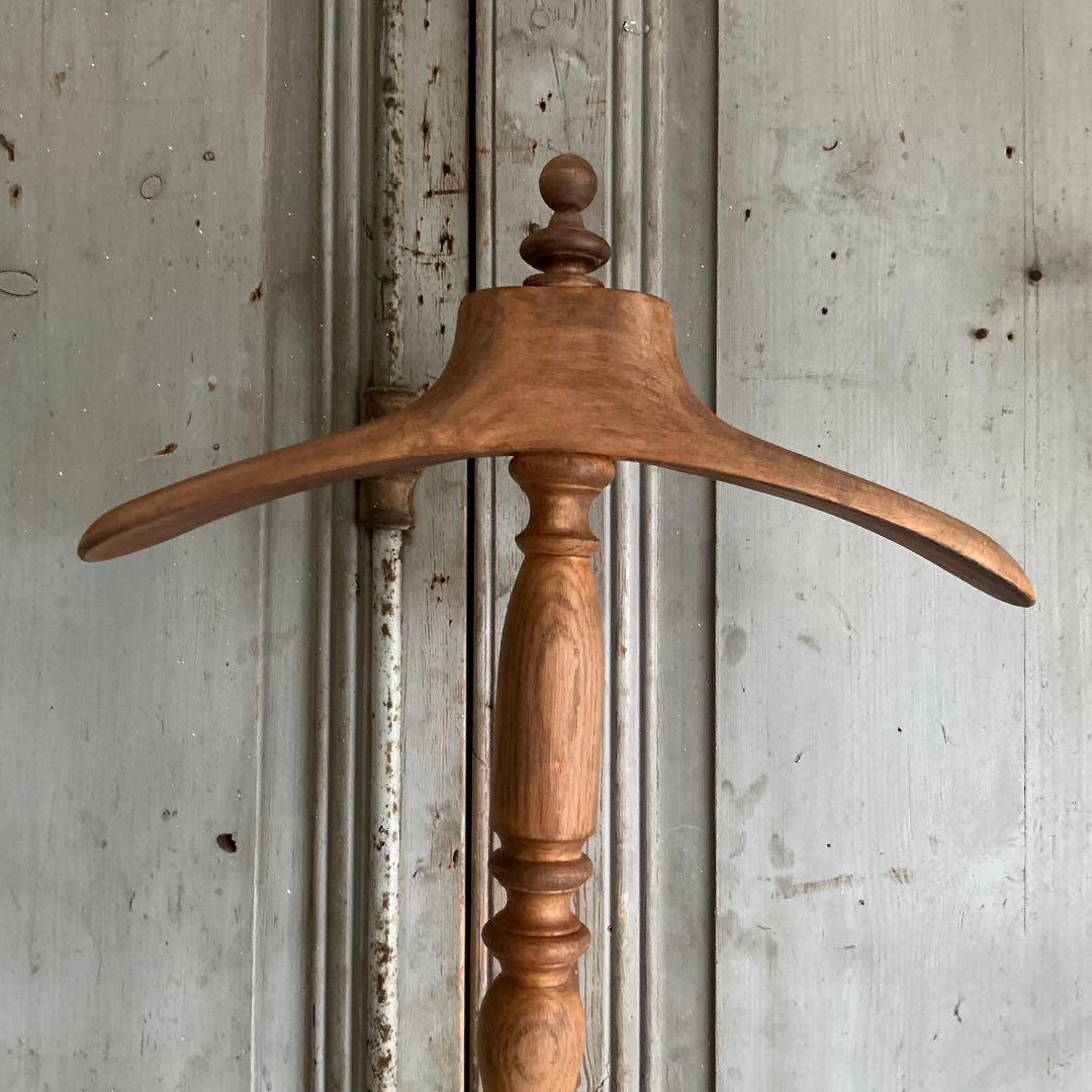 フランスアンティーク　卓上　ハンガー　ディスプレイスタンド　木製　トルソー　台座