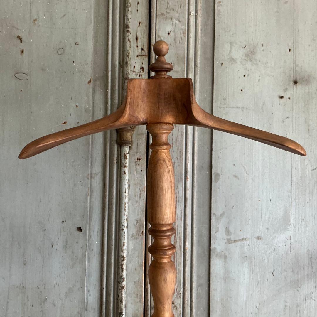 フランスアンティーク　卓上　ハンガー　ディスプレイスタンド　木製　トルソー　台座