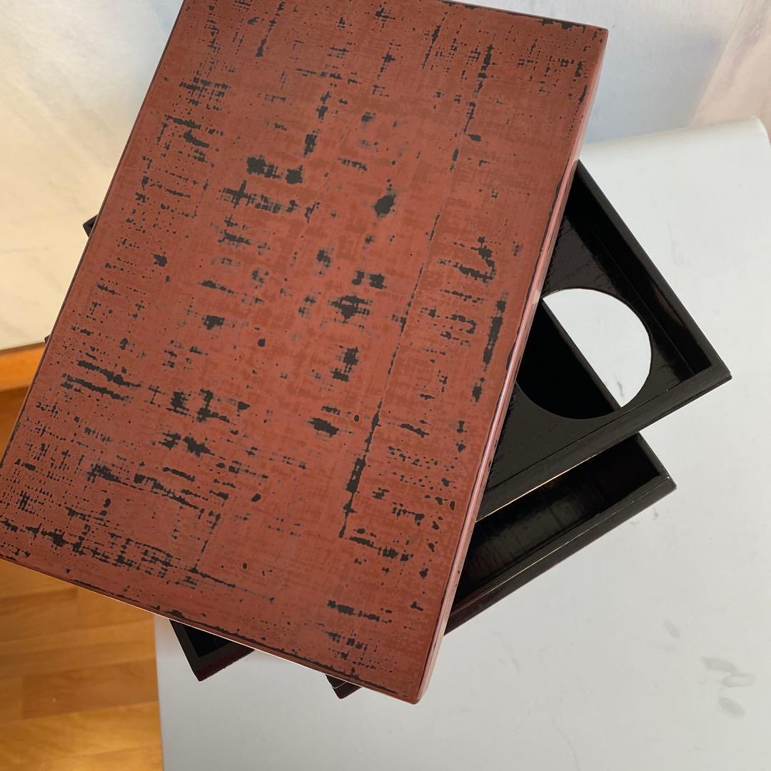 利休茶箱　根来塗り