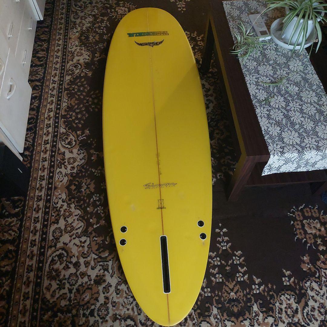 WINDANSEA ロングボード 6.6フィート グリーン/イエロー