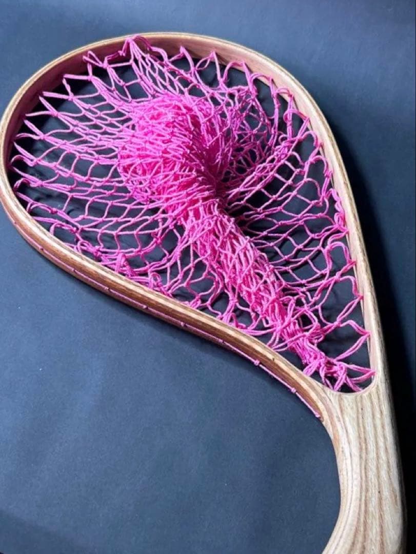 ランディングネット 渓流　花梨　桜　バーズアイメープル