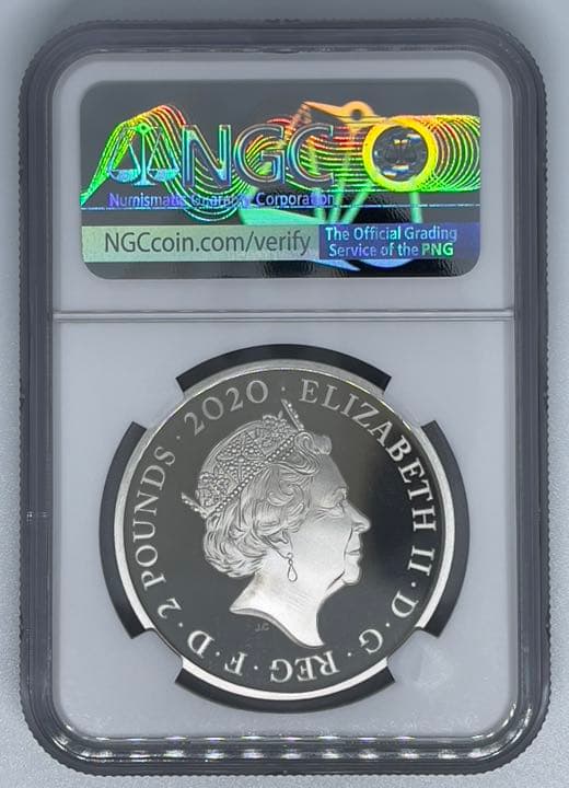 【高鑑定】2020年 デヴィッド ボウイ 銀貨 デビット  イギリス