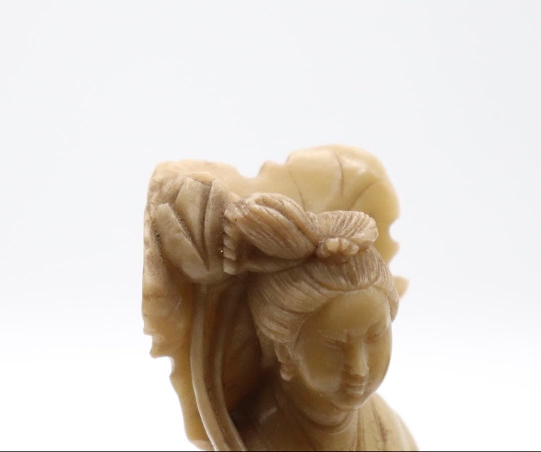 中国　寿山石製　仙女　置物　送料込み250731