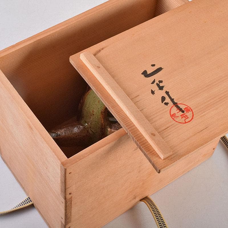 廣永窯　坪島土平作　金彩色絵　提酒器　共布共箱　D　R9033