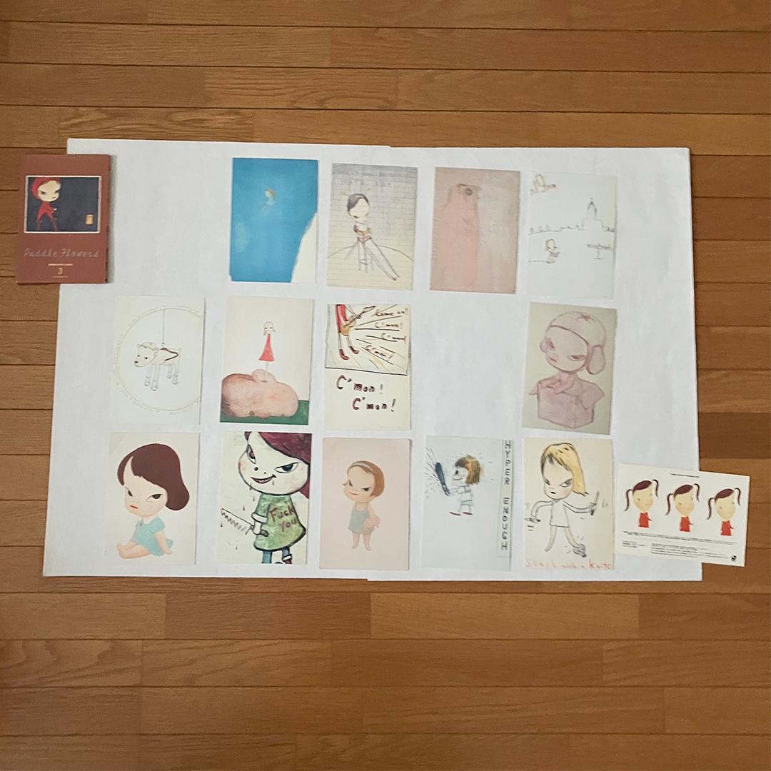 奈良美智 ポストカードセット Puddle Flowers 3冊セット