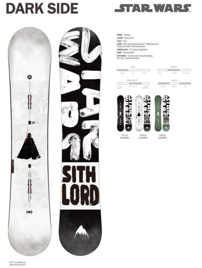 【一部折れ有】Star Wars Burton154 + Binding
