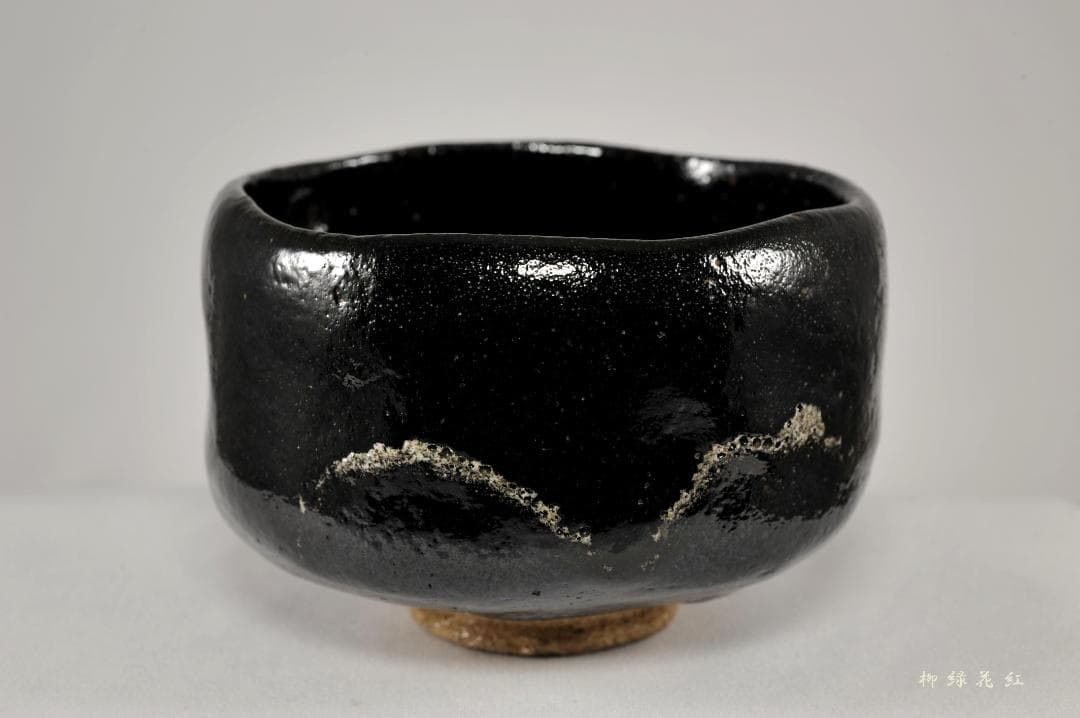 【argktgng】九代 大樋長左衛門 黒茶碗 共箱 茶道具