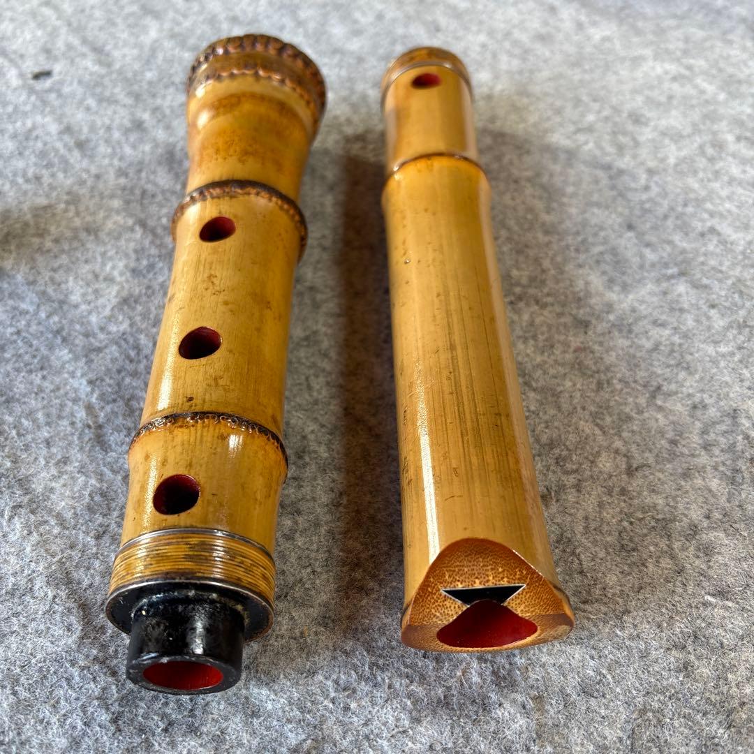 258尺八　一尺五寸管　月山銘三印