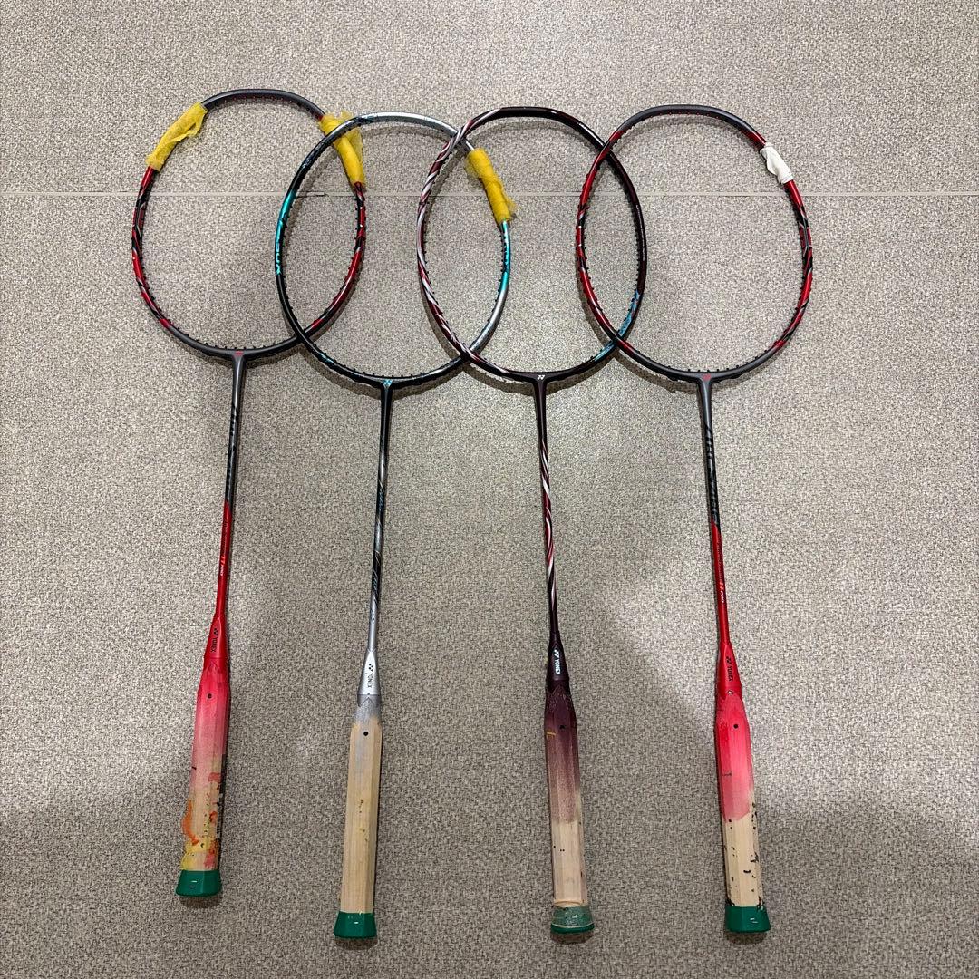 (ジャンク品）YONEX バドミントンラケット4本