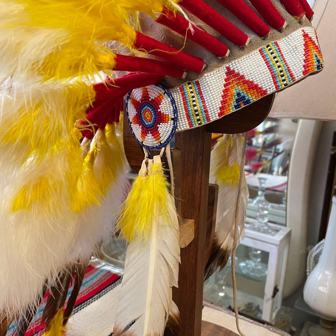 貴重品！ネイティブアメリカン ウォーボンネット　USAヴィンテージ雑貨/ナバホ族