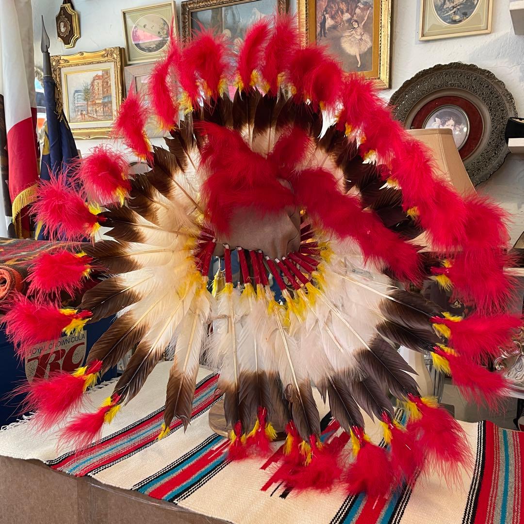 貴重品！ネイティブアメリカン ウォーボンネット　USAヴィンテージ雑貨/ナバホ族