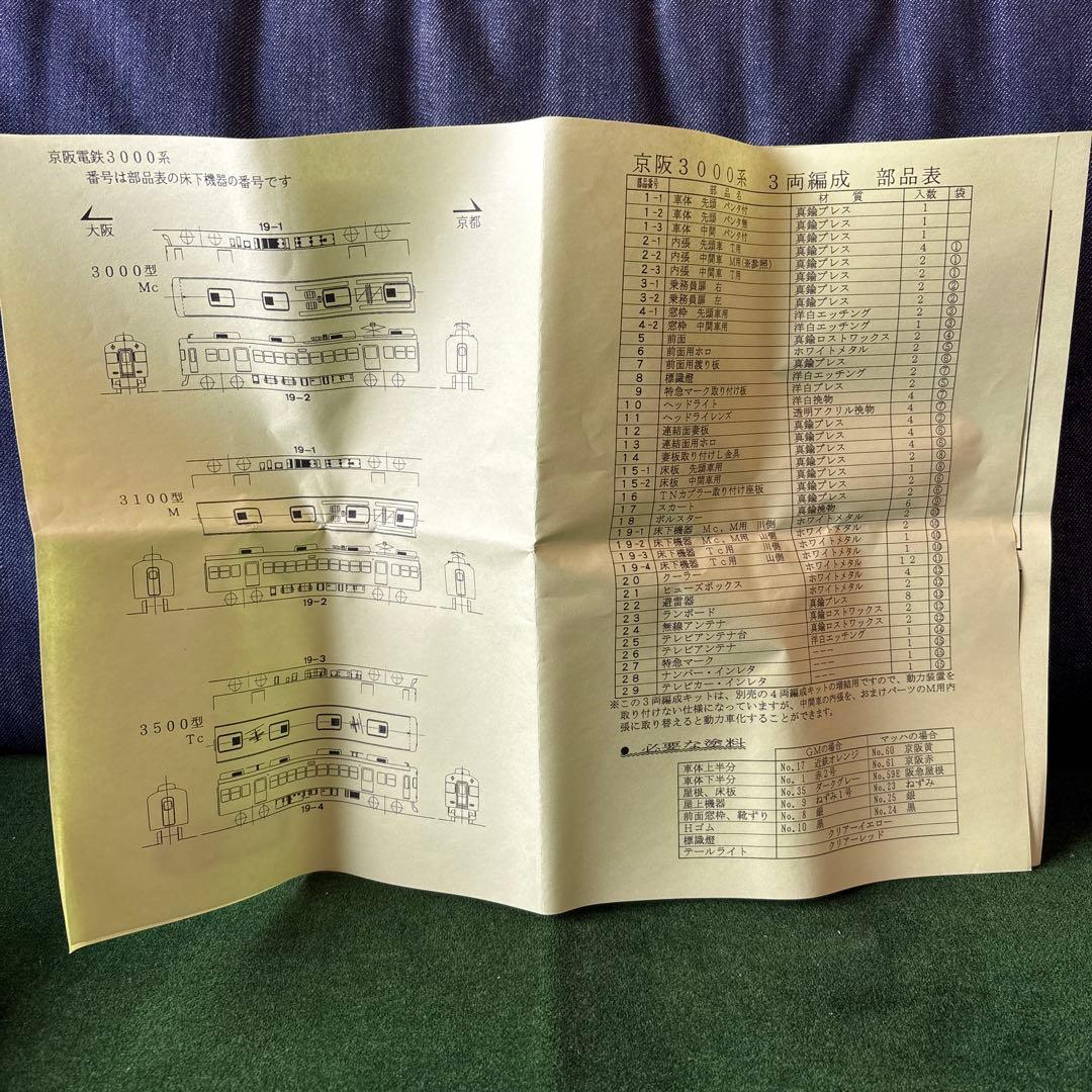 京阪3000系の4両➕3両真鍮キット