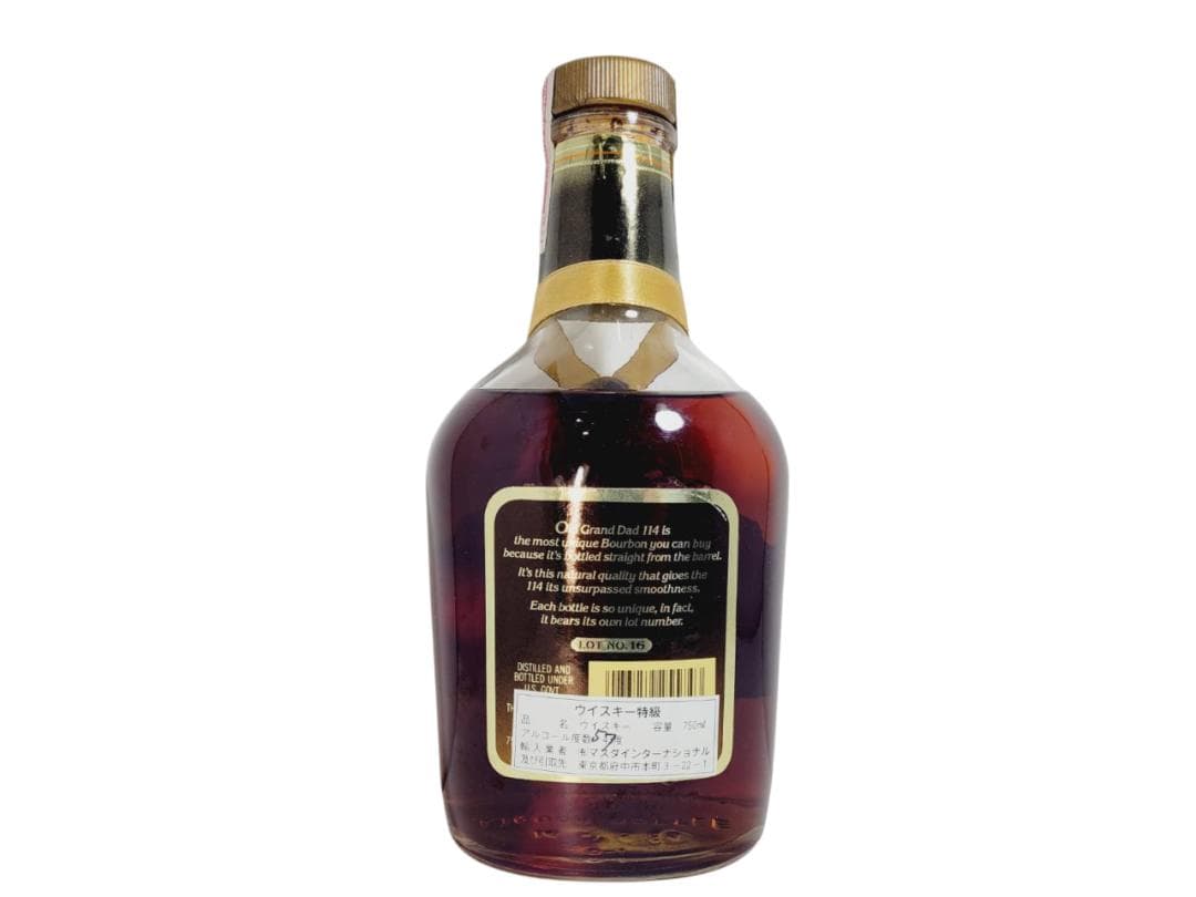 114 OLDGRANDDADオールドグランダッド 封紙破れ バーボンウイスキー