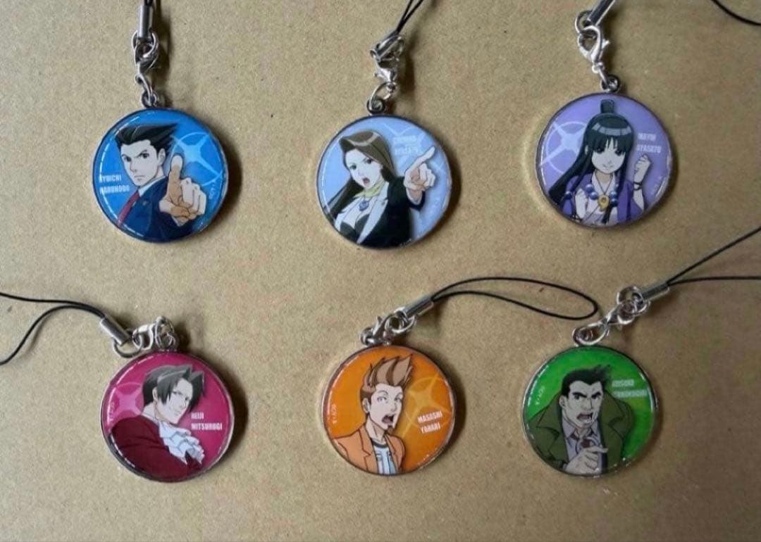 逆転裁判　メタルストラップ　6個セット