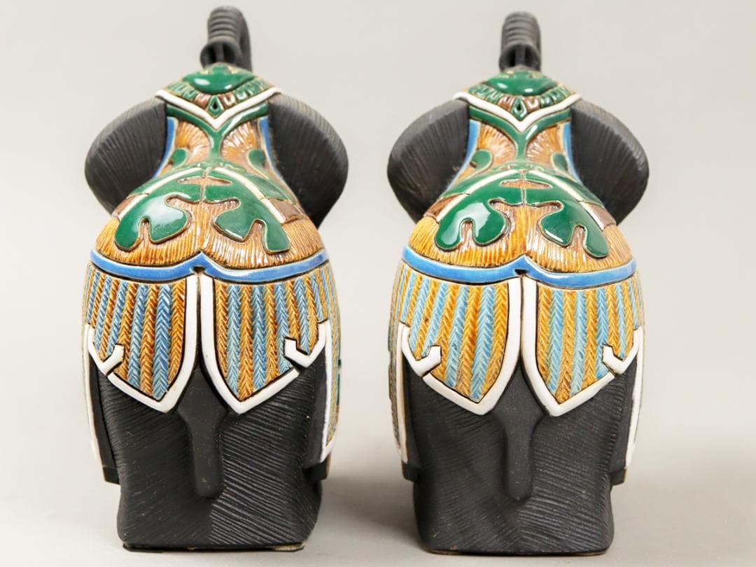 アーテサニア・リンコナダ ゾウ ペア 19.5cm 象 陶製 置物