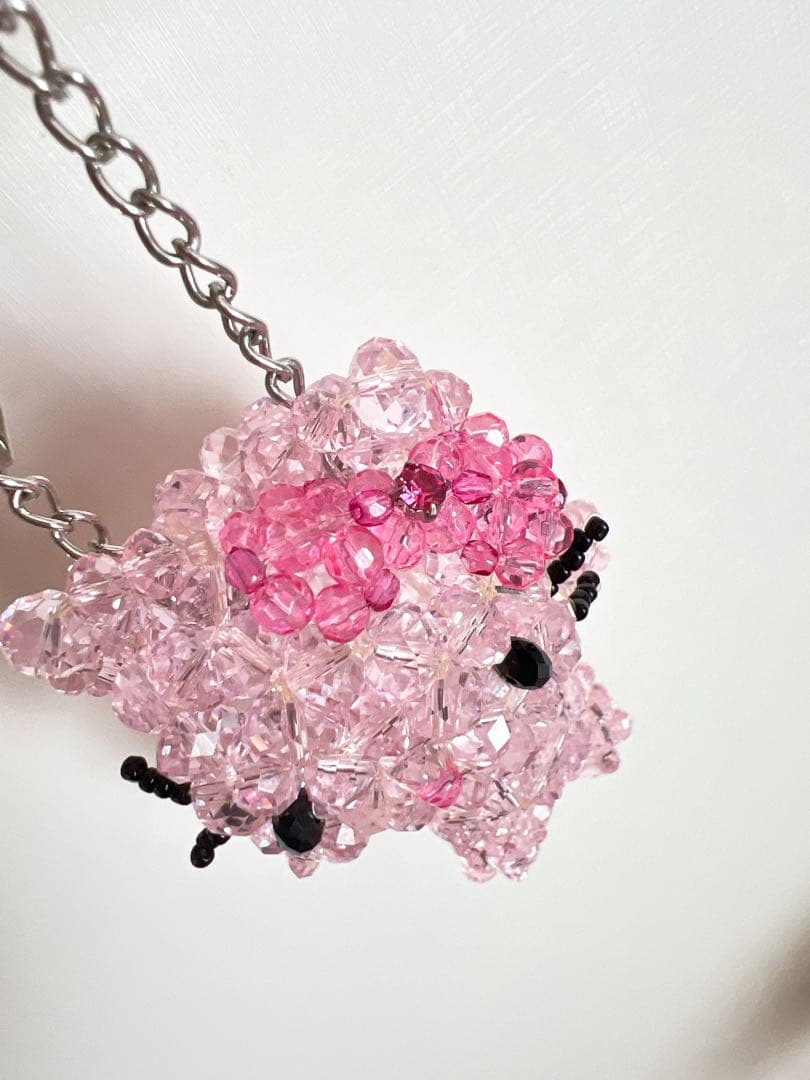 レア！vivitix ハローキティ ビーズストラップ 平成レトロ　キーホルダー