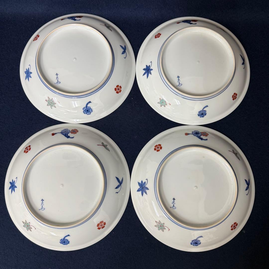 色鍋島 日本の花 十二ヶ月 額皿揃 十三代 今右衛門 10枚 径約22cm