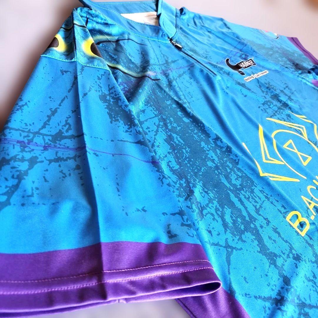 日本未発売✨ブラックウィドー【日本サイズ4L】ブルー　大きめ　ボウリング