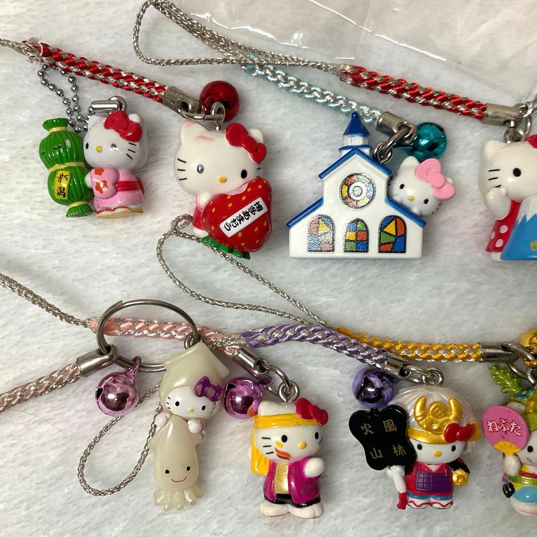 ご当地キティ　ストラップ/根付　21個まとめ売り