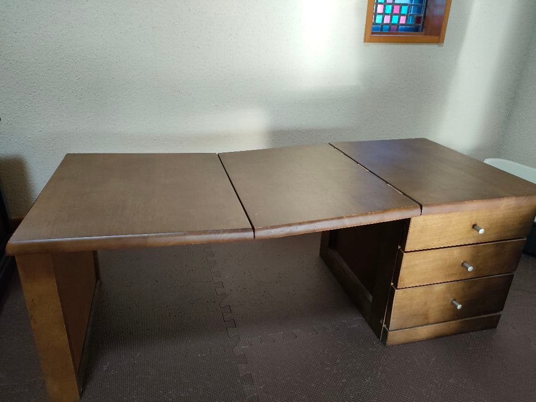 木製文机 3引き出し付き