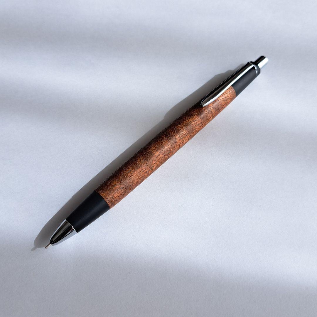 野原工芸 限定樹種 サペリ杢 新型 シャープペンシル 美品 廃番 廃盤