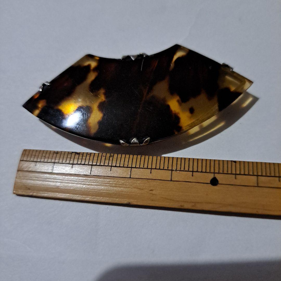 お値下げ中　明治初期　極上　本鼈甲　帯止め　末広型