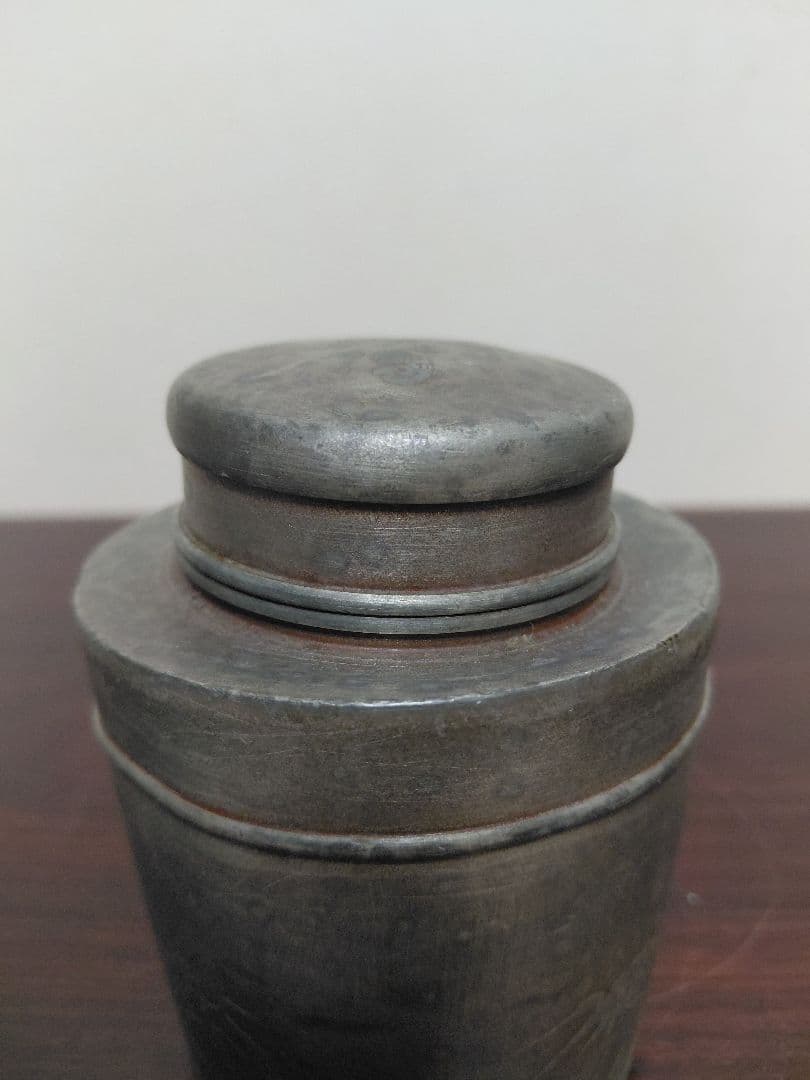 古い錫　茶壺　茶入　茶道具