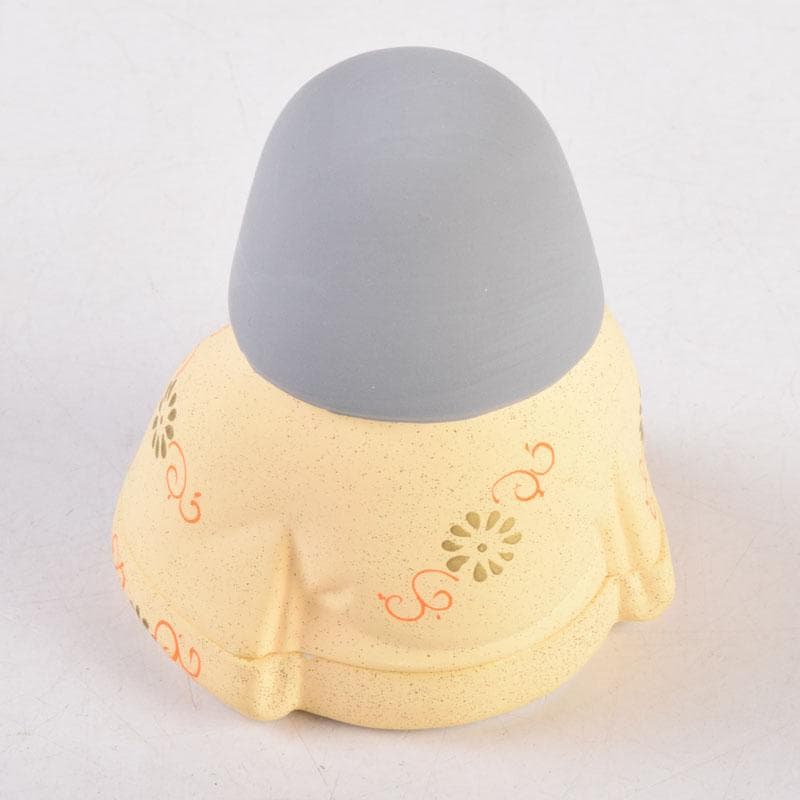 茶道具　京焼　東哉製　色絵　抱兎香合　共箱　V　8461