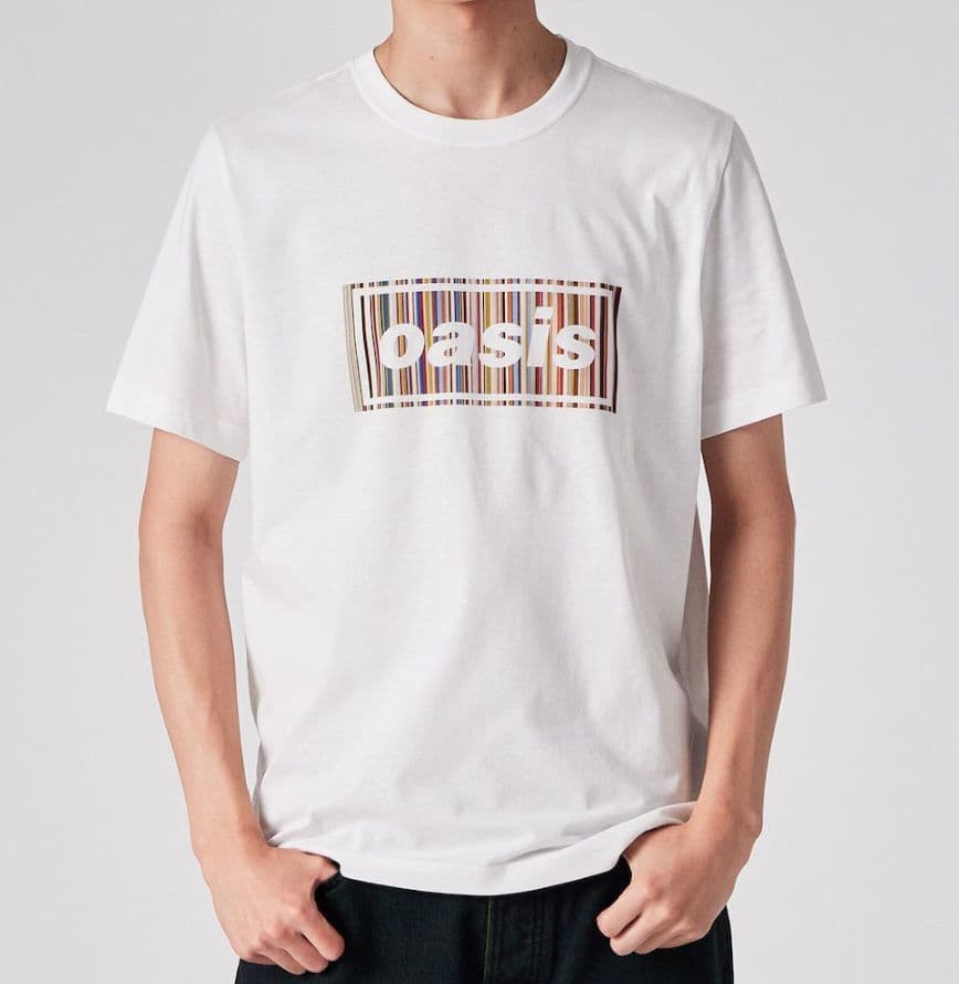 Paul Smith × Oasis シグネチャーストライプロゴ Tシャツ　XL