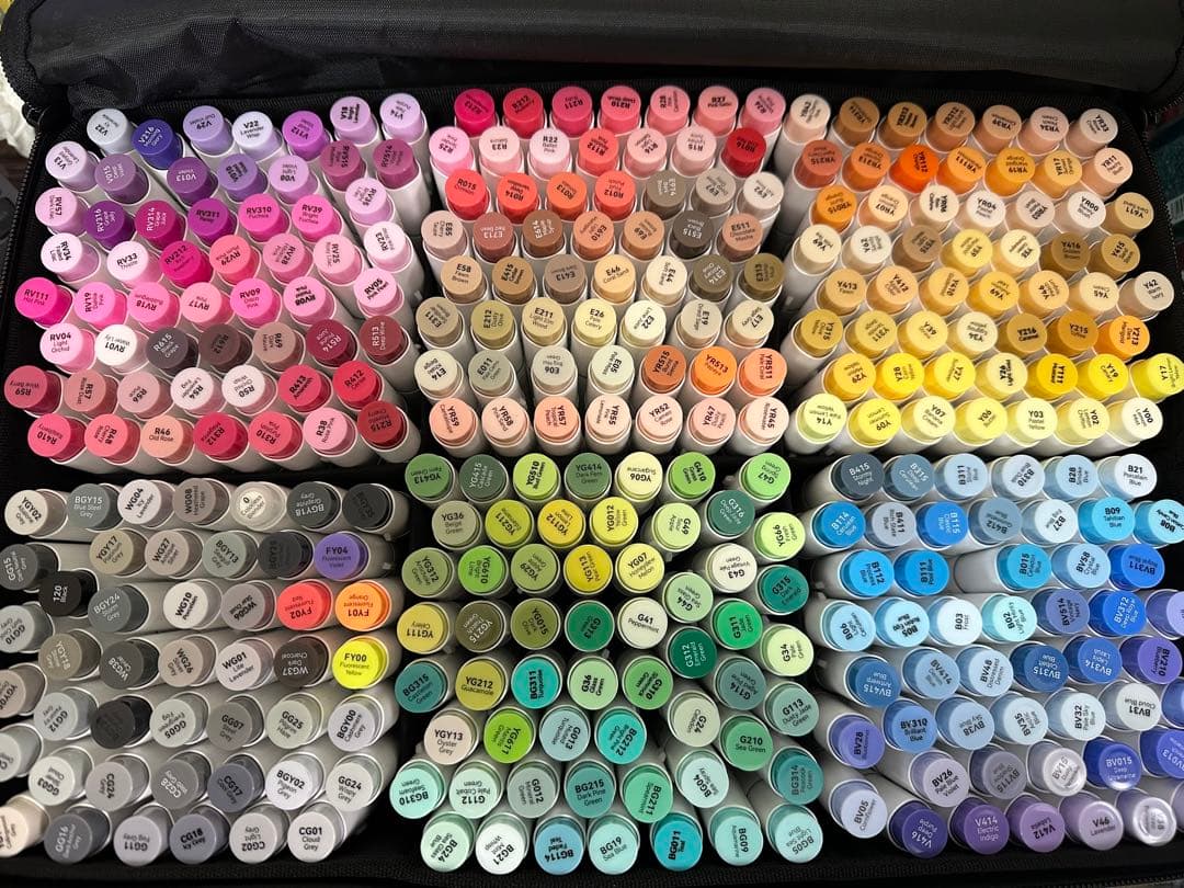 Ohuhu マーカーペン 筆タイプ 320色 プロ愛用　細字