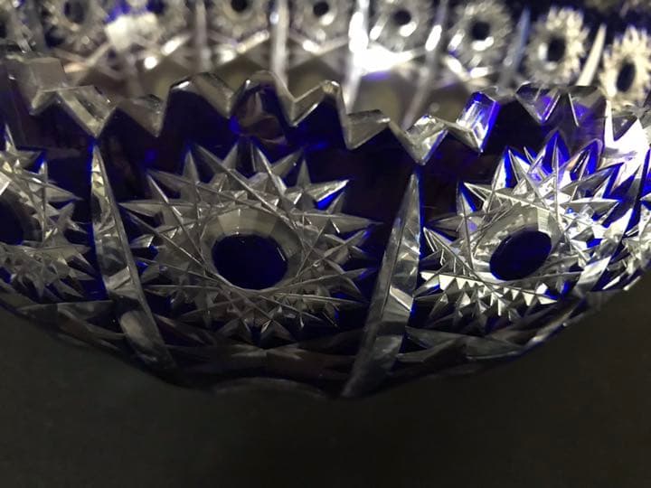 ガラスボウル　茶道具　菓子入れ　食器　切子