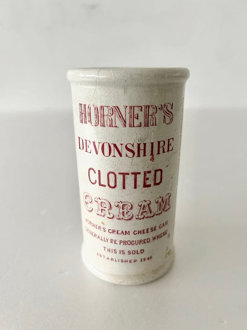 【イギリスアンティーク】クロテッドクリームポット　CLOTTED　CREAM