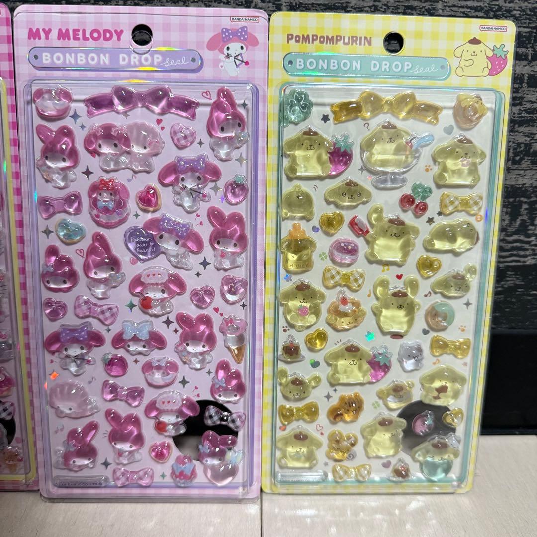 サンリオ　第二弾 ボンボンドロップシール 8種 コンプリートセット