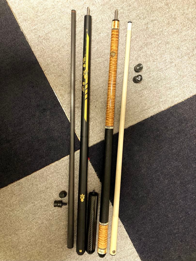 特典つき付き！periビリヤードプリントキューとブレイクキューの2本セット！