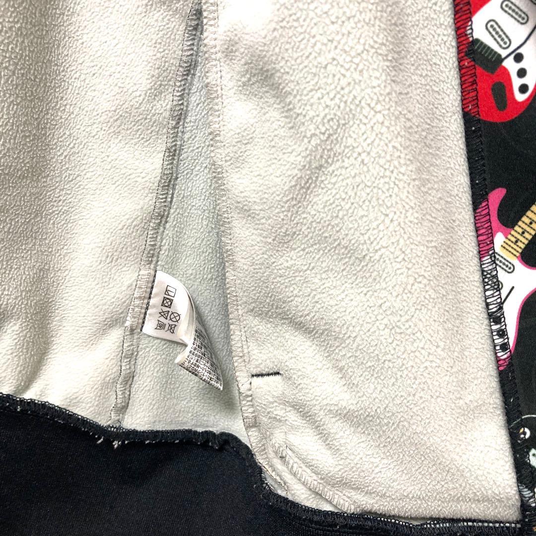 ラウドマウス フルジップジャケット　エレキギター総柄 裏起毛 M