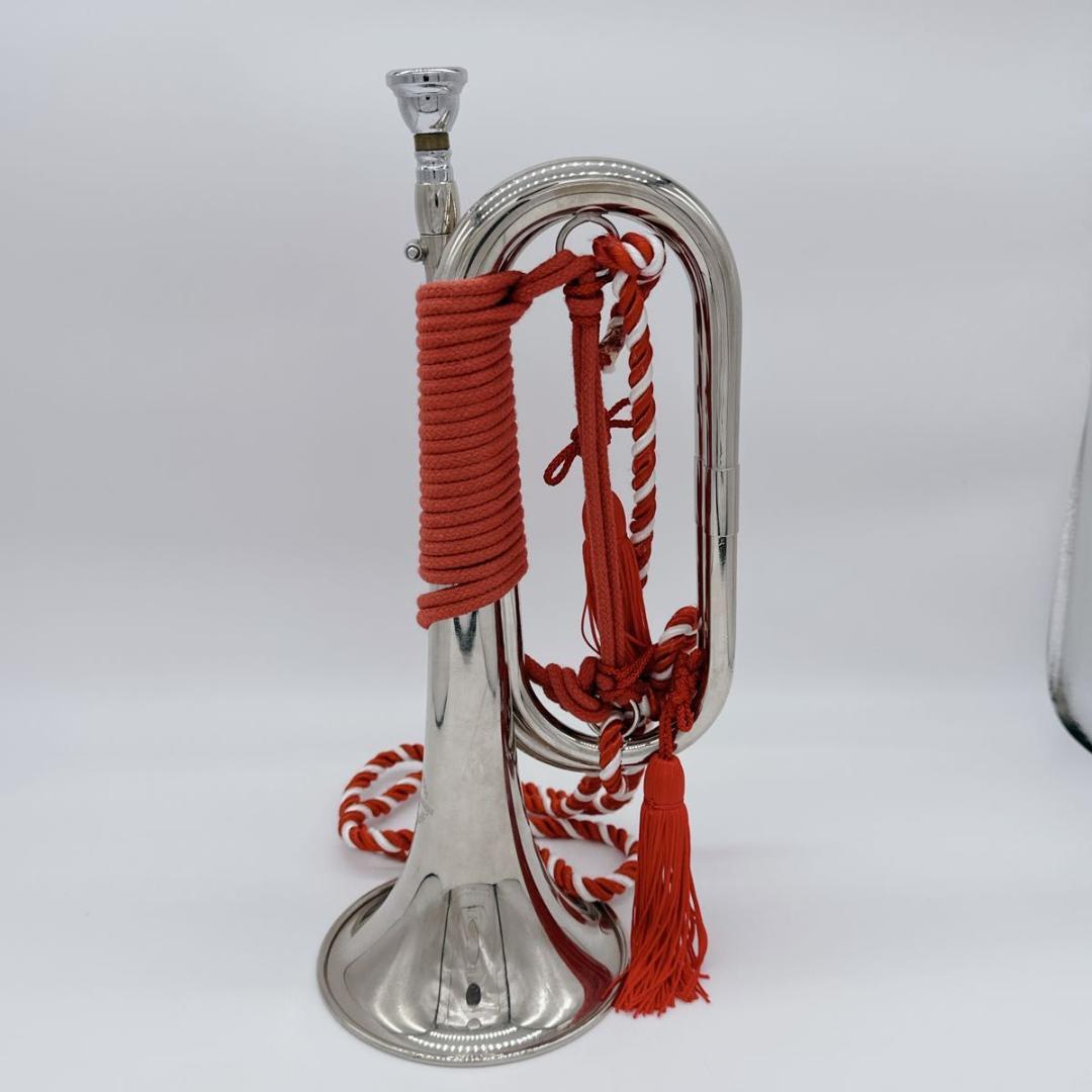 美品 信号ラッパ 楽器 海上自衛隊 自衛隊 銀2連 お祭り