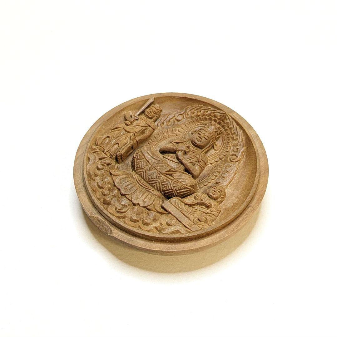 【ゲリラセール・新品】 香合仏　真言宗　白檀　仏龕　懐中仏　真言宗三尊